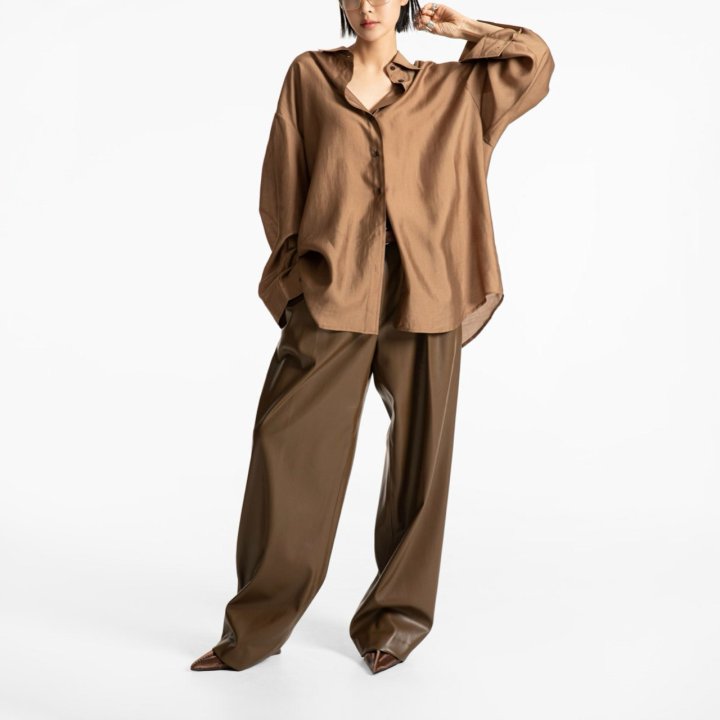 Paper Moon - Korean Women Fashion - #momslook - Sheer Silky Classic Button Down Shirt - 7