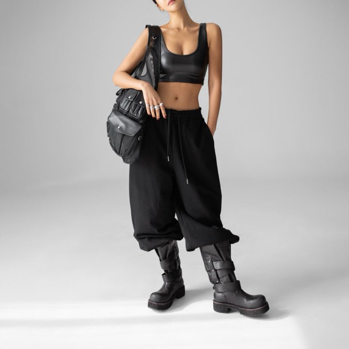 Paper Moon - Korean Women Fashion - #momslook - Classic Oversized Fit Two Way Sweat Pants - 3