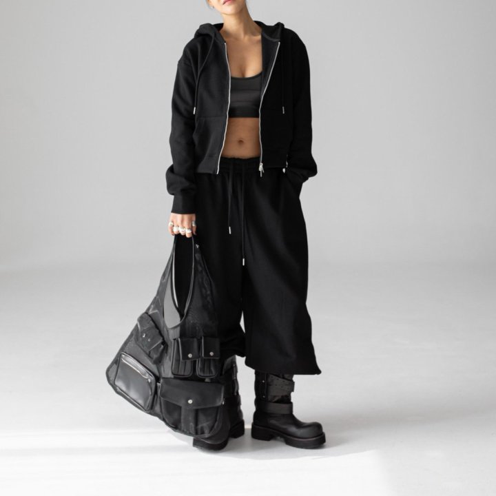 Paper Moon - Korean Women Fashion - #momslook - Classic Oversized Fit Two Way Sweat Pants - 5