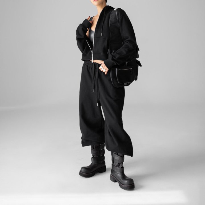 Paper Moon - Korean Women Fashion - #momslook - Classic Oversized Fit Two Way Sweat Pants - 7