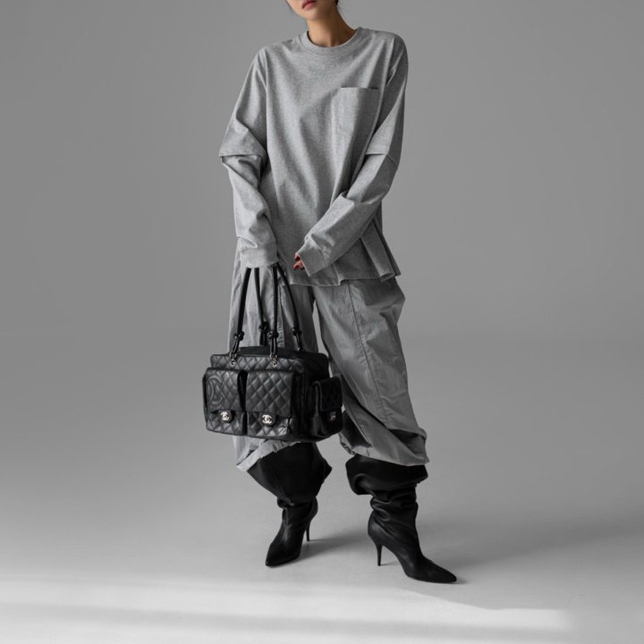 Paper Moon - Korean Women Fashion - #momslook - Layered Sleeve Side Slit Tee - 9