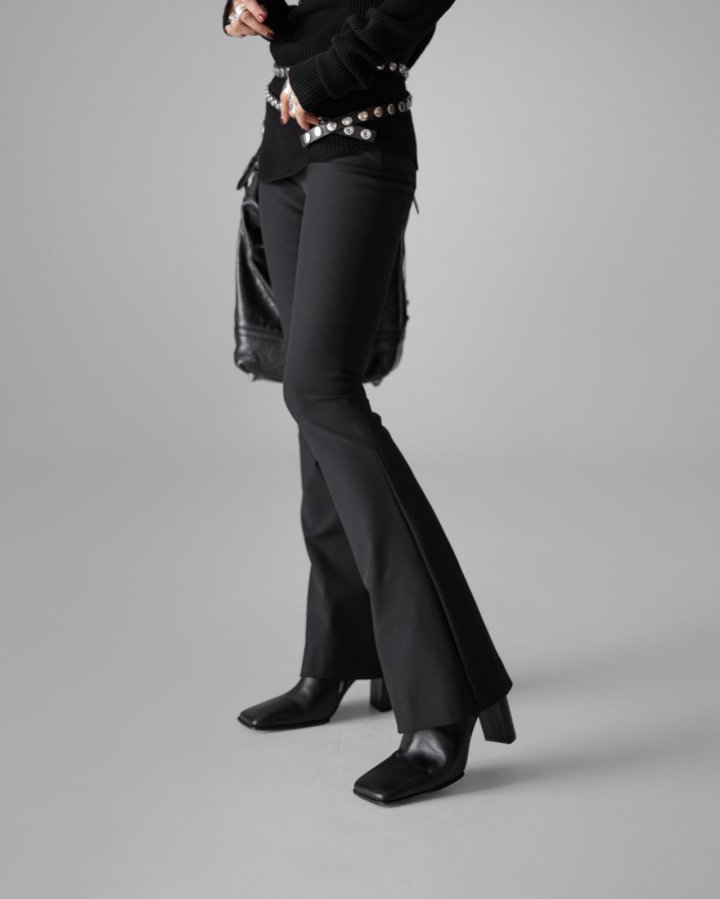 Paper Moon - Korean Women Fashion - #momslook - Side Slit Maxi Flared Pants