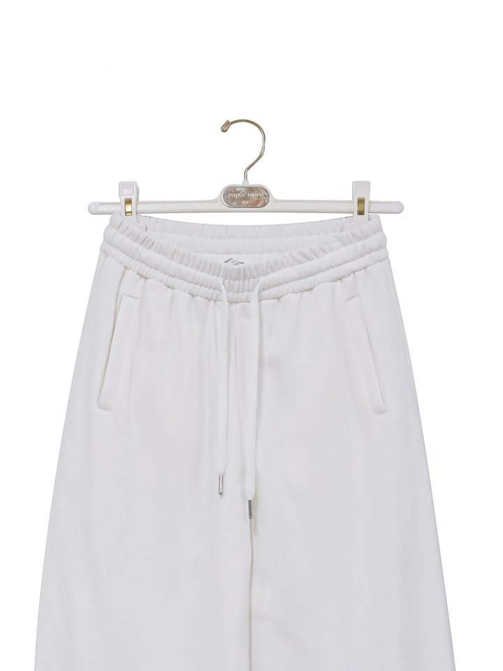 Paper Moon - Korean Women Fashion - #momslook - Cutted Detail Wide Sweat Trousers - 5