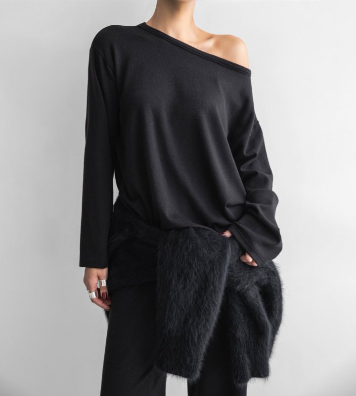 Paper Moon - Korean Women Fashion - #momslook - Soft Lounge Set-Up Boatneck Tee - 10