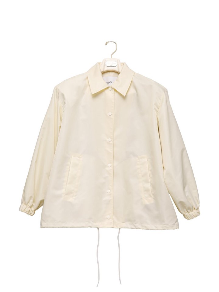 Paper Moon - Korean Women Fashion - #momslook - Oversized Padded Shoulder Snap Button Jacket - 5