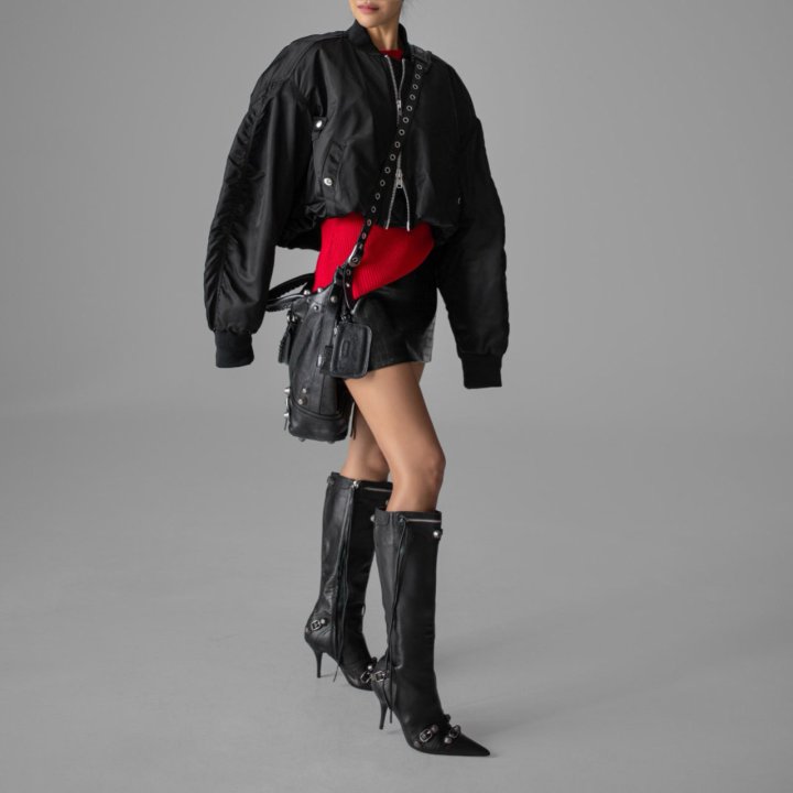 Paper Moon - Korean Women Fashion - #momslook - Heavy Twill Nylon Cropped Balloon MA-1 Flight Jacket - 5