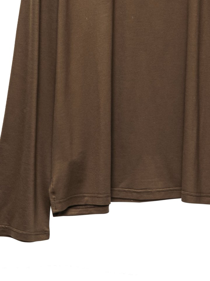 Paper Moon - Korean Women Fashion - #momslook - Classic Loose Fit Tencel Half Neck Top - 11