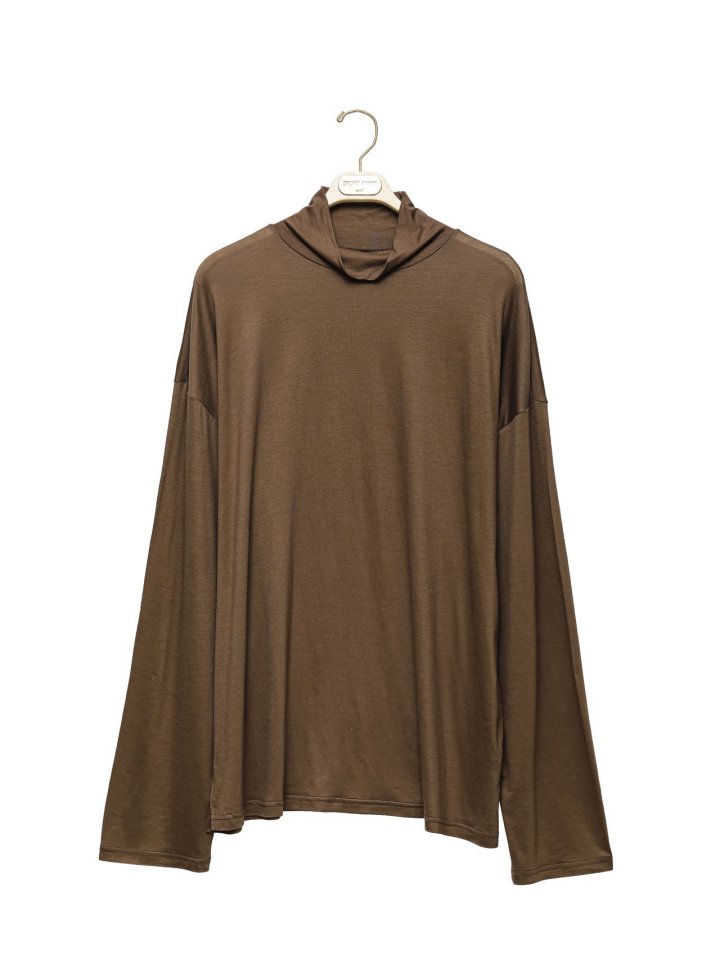 Paper Moon - Korean Women Fashion - #momslook - Classic Loose Fit Tencel Half Neck Top - 5