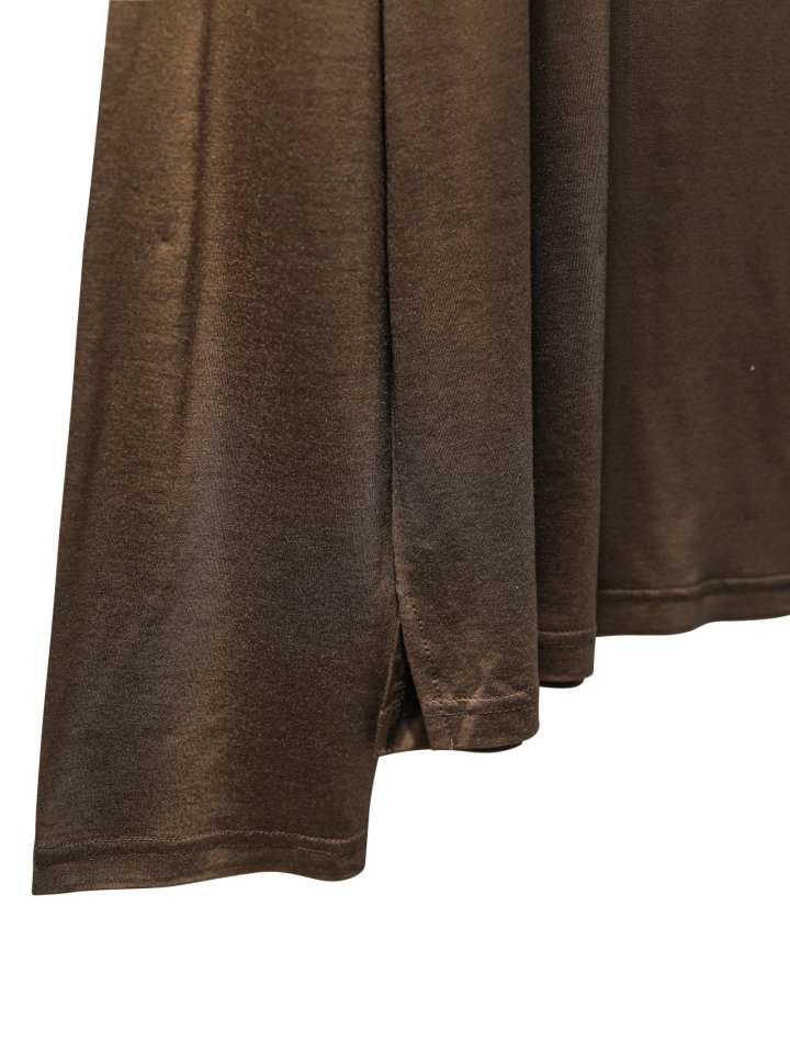 Paper Moon - Korean Women Fashion - #momslook - Classic Loose Fit Tencel Half Neck Top - 9