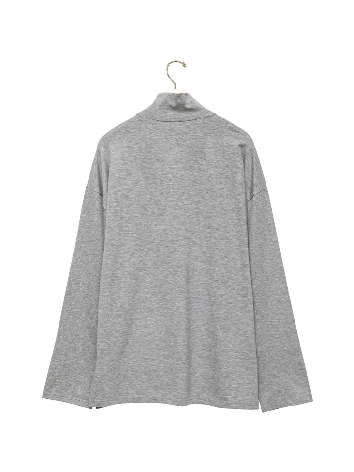 Paper Moon - Korean Women Fashion - #momslook - Classic Loose Fit Tencel Half Neck Top - 10