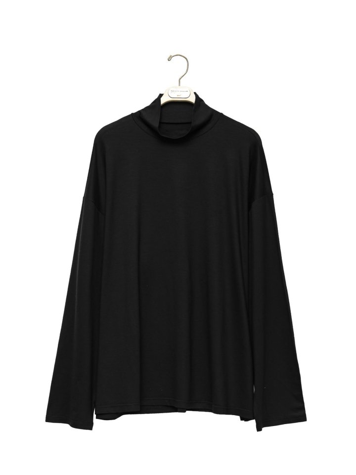 Paper Moon - Korean Women Fashion - #womensfashion - Classic Loose Fit Tencel Half Neck Top - 4