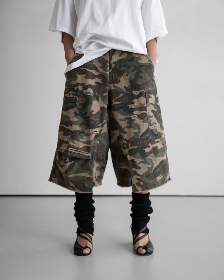 Paper Moon - Korean Women Fashion - #momslook - Vintage Cut-Off Bermuda Pants - 7