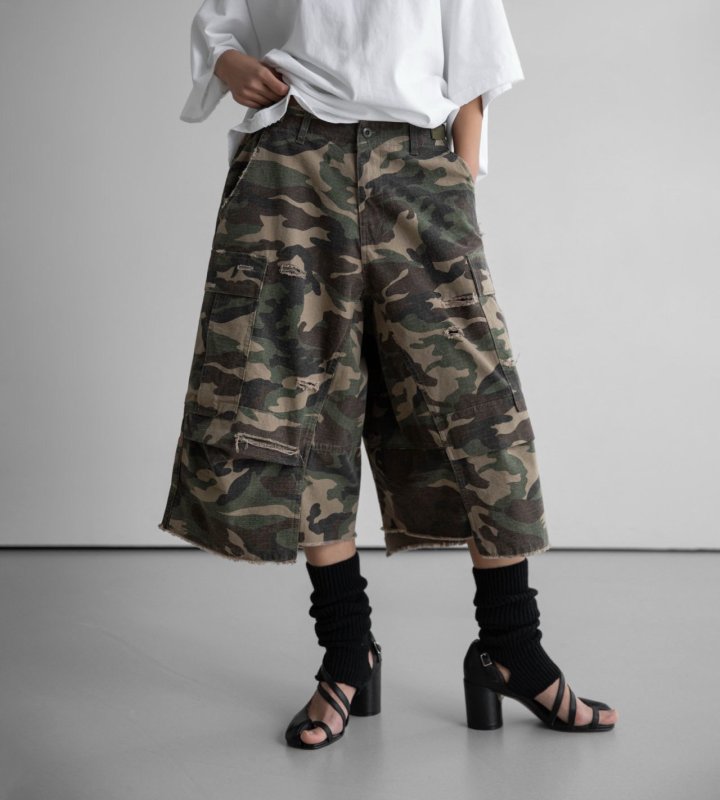 Paper Moon - Korean Women Fashion - #momslook - Vintage Cut-Off Bermuda Pants - 8