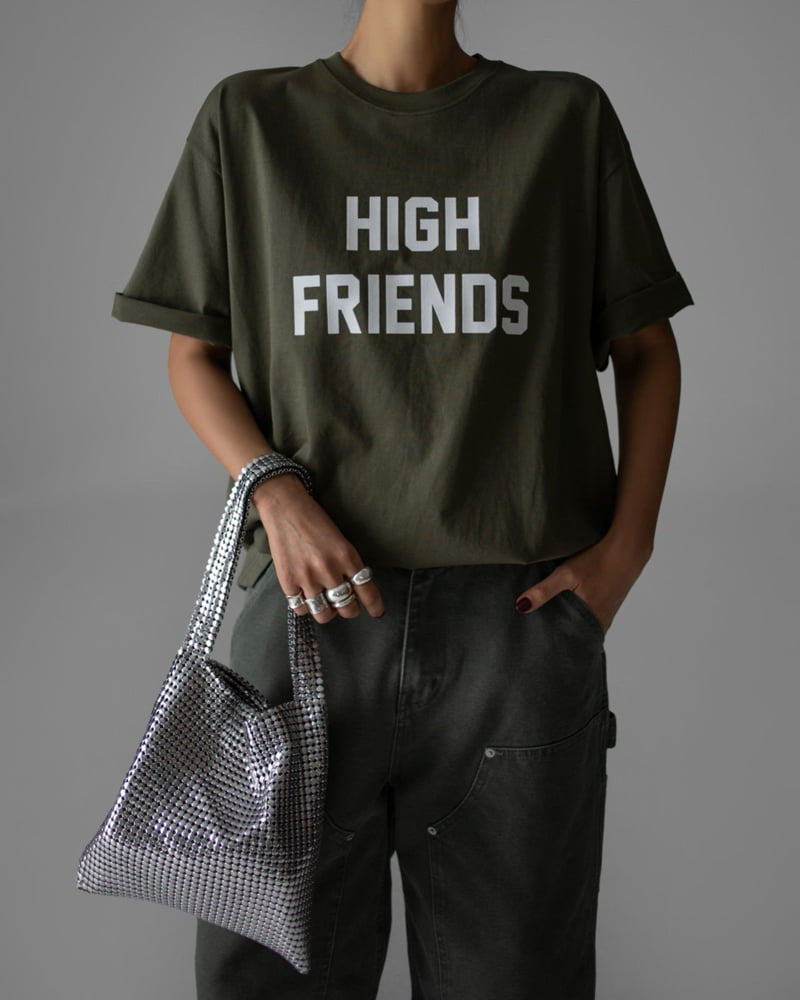 Paper Moon - Korean Women Fashion - #momslook - High Friends Print Tee - 7
