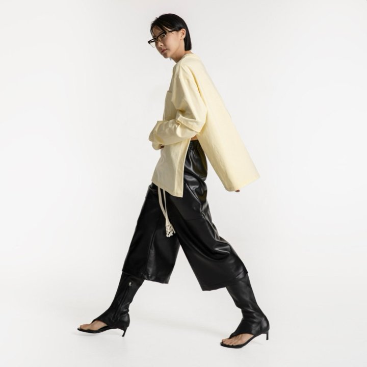 Paper Moon - Korean Women Fashion - #momslook - Drawstring Wide Culottes Trousers - 2