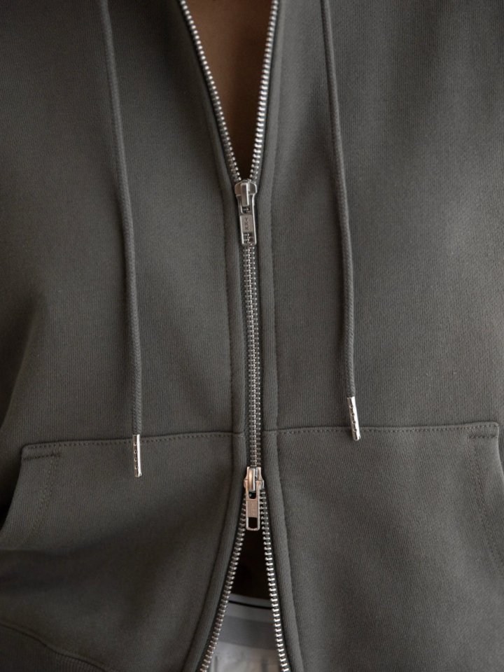 Paper Moon - Korean Women Fashion - #momslook - Classic Oversized Two Way Zipped Up Hoodie - 10