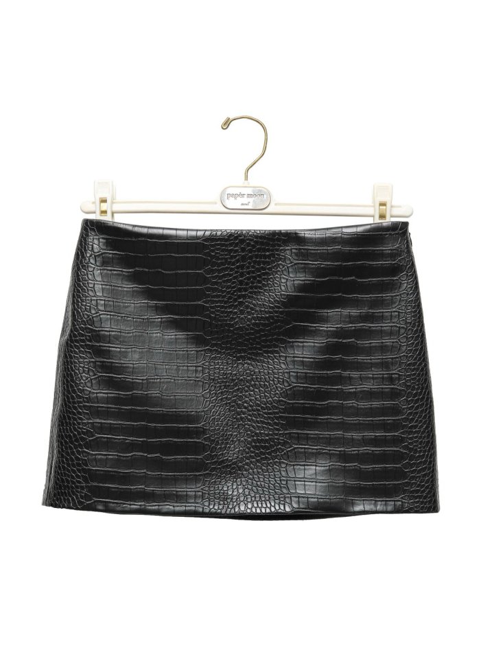 Paper Moon - Korean Women Fashion - #momslook - Crocodile Pattern Mini Skirt - 6