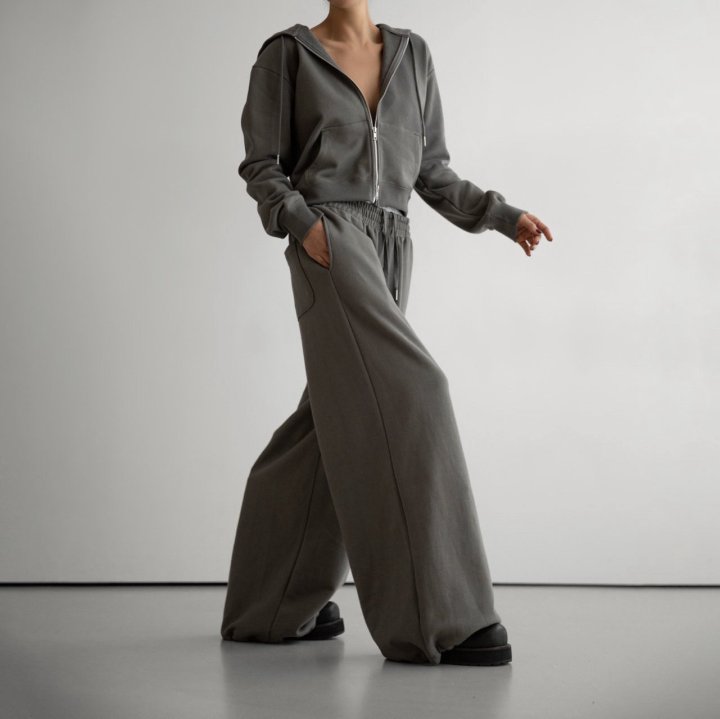 Paper Moon - Korean Women Fashion - #momslook - Classic Oversized Fit Two Way Sweat Pants - 11