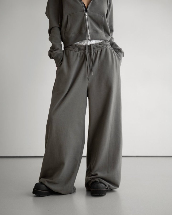 Paper Moon - Korean Women Fashion - #momslook - Classic Oversized Fit Two Way Sweat Pants - 12