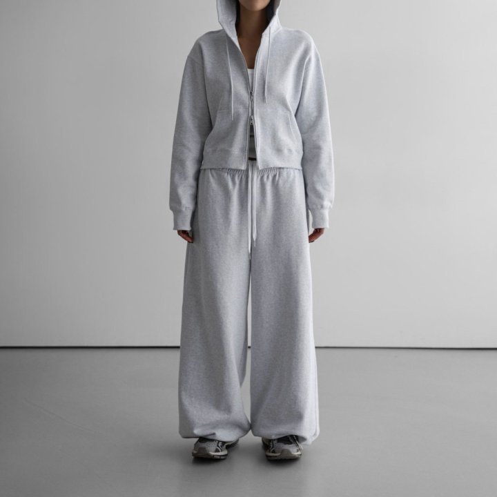 Paper Moon - Korean Women Fashion - #womensfashion - Classic Oversized Fit Two Way Sweat Pants - 4