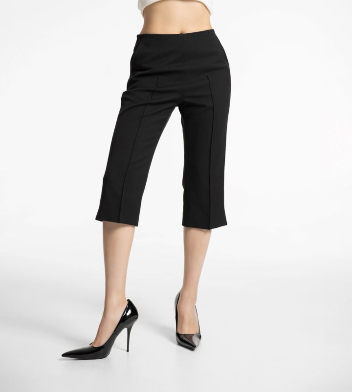 Paper Moon - Korean Women Fashion - #momslook - Crease Line Slit Midi Pants - 3
