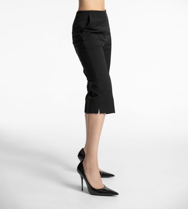 Paper Moon - Korean Women Fashion - #momslook - Crease Line Slit Midi Pants - 5