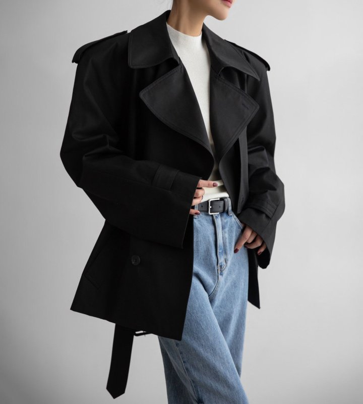 Paper Moon - Korean Women Fashion - #momslook - Classic Oversized Half Trench Coat - 6