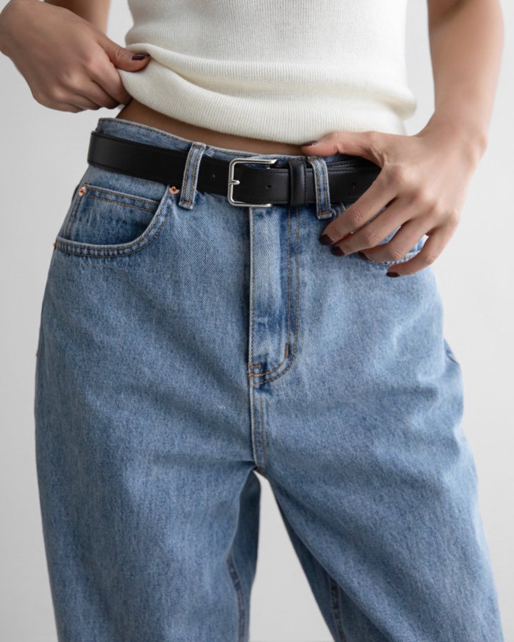 Paper Moon - Korean Women Fashion - #momslook - Classic Domingo Detail Straight Denim Pants - 7
