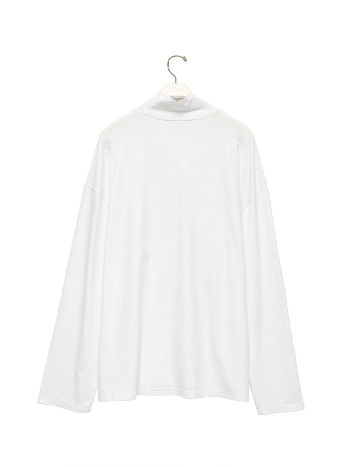 Paper Moon - Korean Women Fashion - #momslook - Classic Loose Fit Tencel Half Neck Top - 6