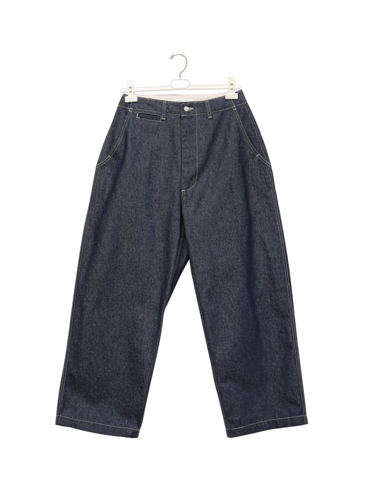 Paper Moon - Korean Women Fashion - #restrostyle - Stitched Detail Wide Baggy Denim Pants - 5