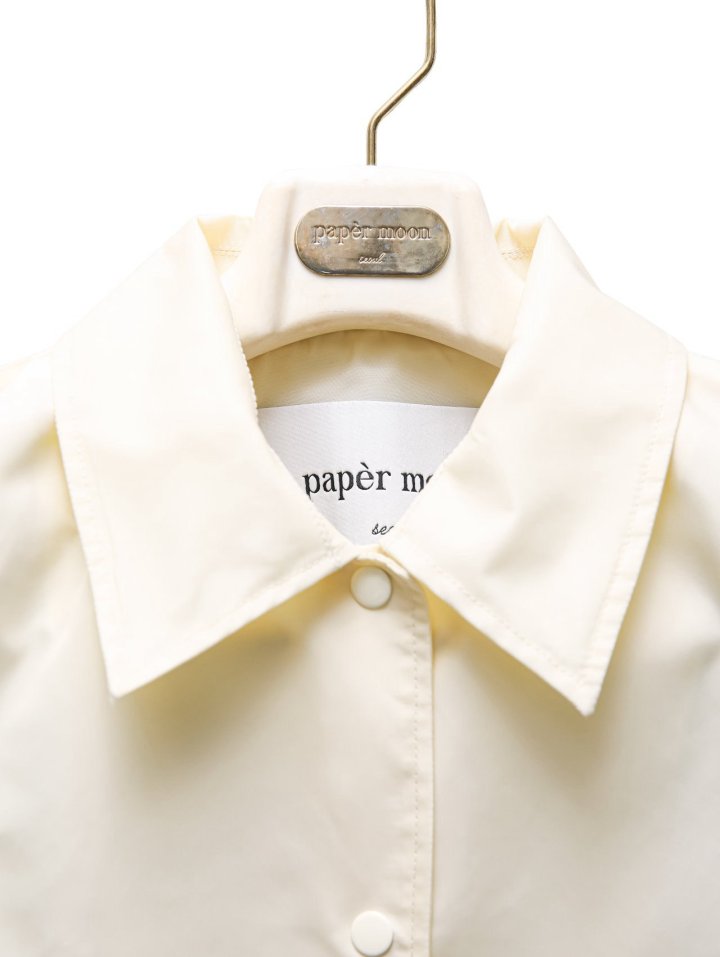 Paper Moon - Korean Women Fashion - #restrostyle - Oversized Padded Shoulder Snap Button Jacket - 9