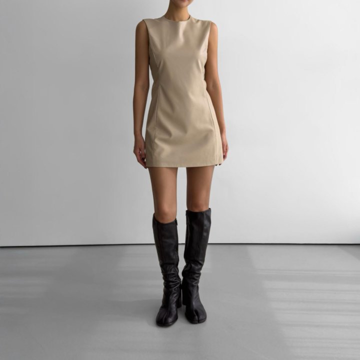 Paper Moon - Korean Women Fashion - #romanticstyle - Classic Vegan Mini Sleeveless Dress - 5
