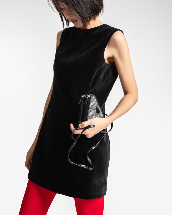 Paper Moon - Korean Women Fashion - #restrostyle - Classic Velvet Mini Sleeveless Dress - 4
