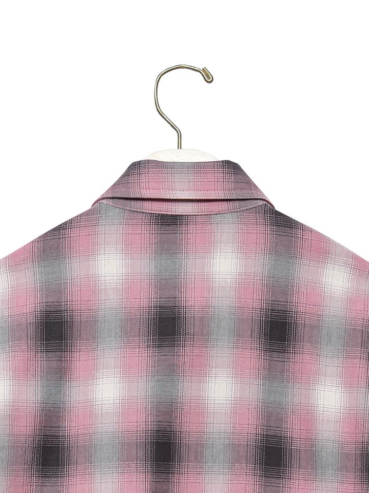 Paper Moon - Korean Women Fashion - #shopsmall - Oversized Plaid Check Button Down Shirt - 10