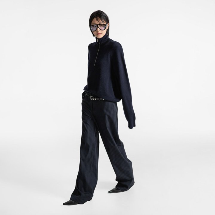 Paper Moon - Korean Women Fashion - #thelittlethings - Classic Half-Zip Knit Sweater - 10
