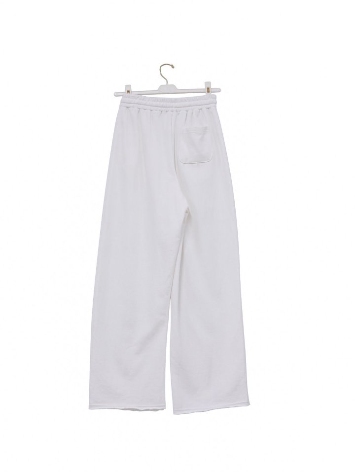 Paper Moon - Korean Women Fashion - #thatsdarling - Cutted Detail Wide Sweat Trousers - 4