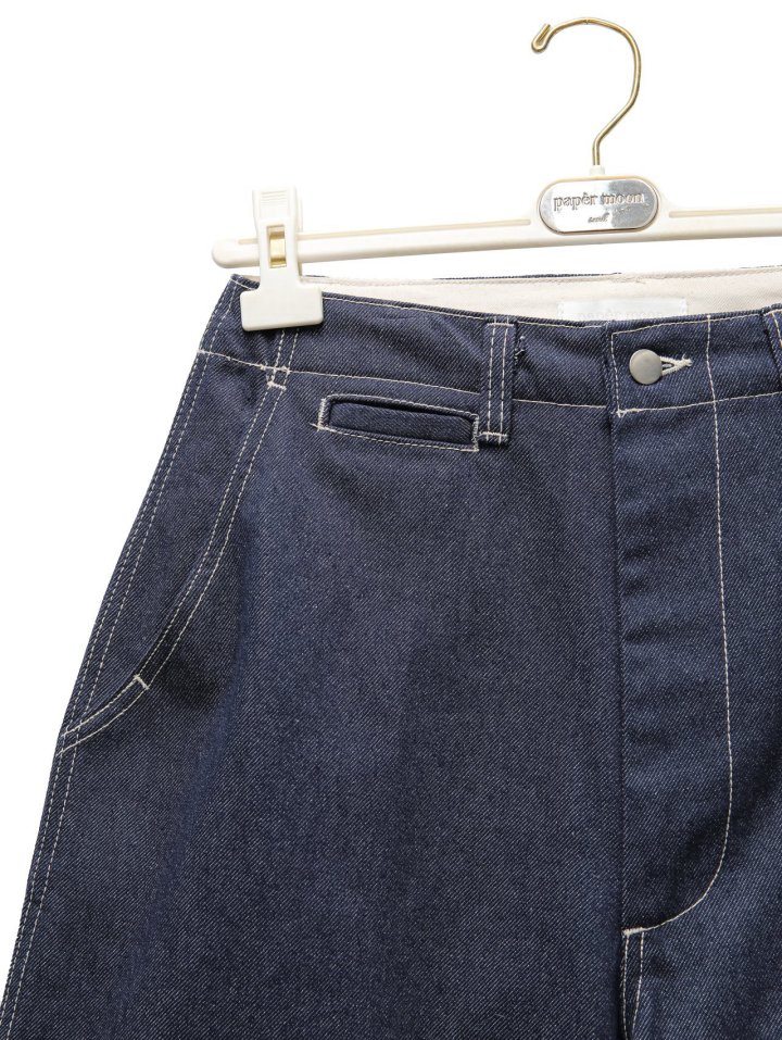Paper Moon - Korean Women Fashion - #thelittlethings - Stitched Detail Wide Baggy Denim Pants - 9