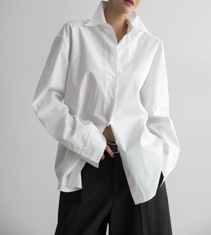 Paper Moon - Korean Women Fashion - #thelittlethings - Classic Premium Cotton Button Down Shirt - 3