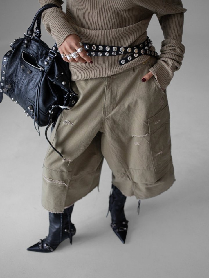 Paper Moon - Korean Women Fashion - #vintageinspired - Vintage Cut-Off Bermuda Pants - 9