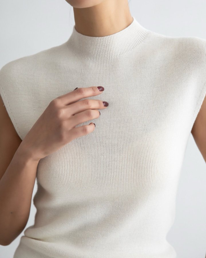 Paper Moon - Korean Women Fashion - #vintageinspired - Classic Wholegarment Sleeveless Knit - 7