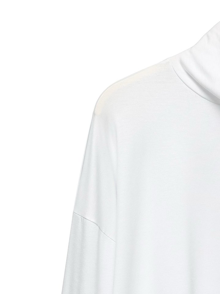 Paper Moon - Korean Women Fashion - #vintageinspired - Classic Loose Fit Tencel Half Neck Top - 8