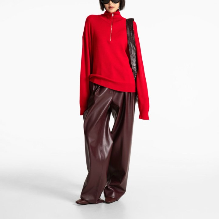 Paper Moon - Korean Women Fashion - #vintageinspired - Classic Half-Zip Knit Sweater - 4
