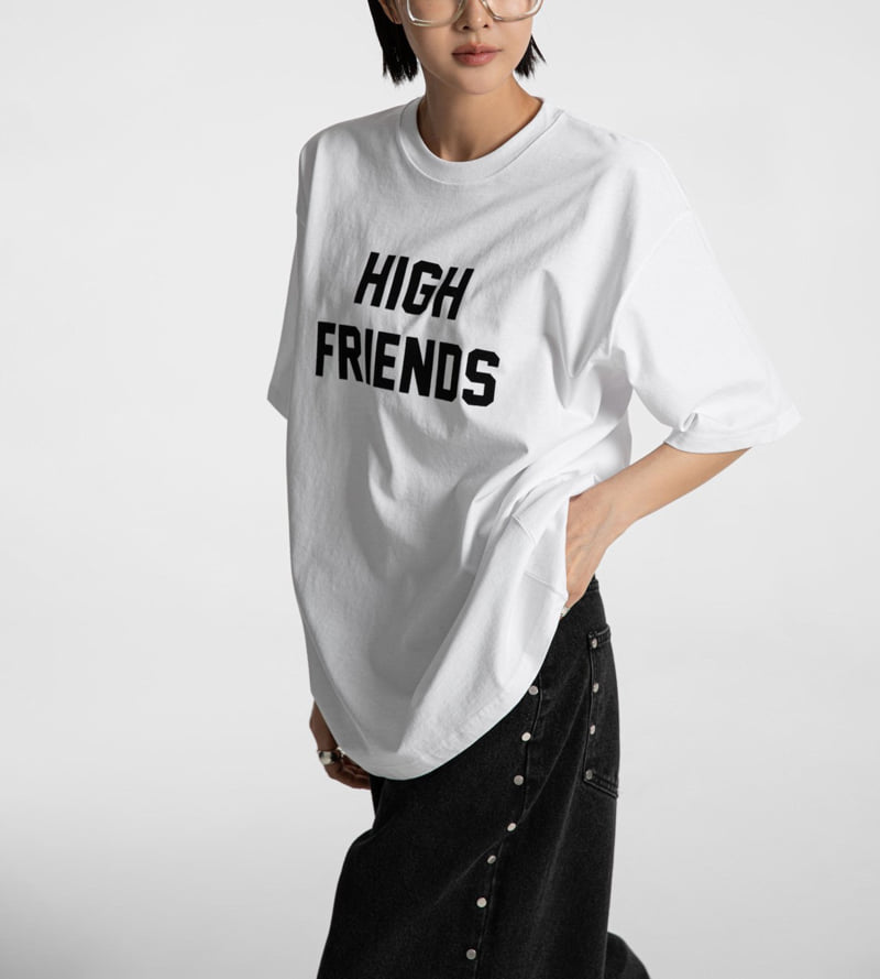 Paper Moon - Korean Women Fashion - #vintagekidsstyle - High Friends Print Tee - 10