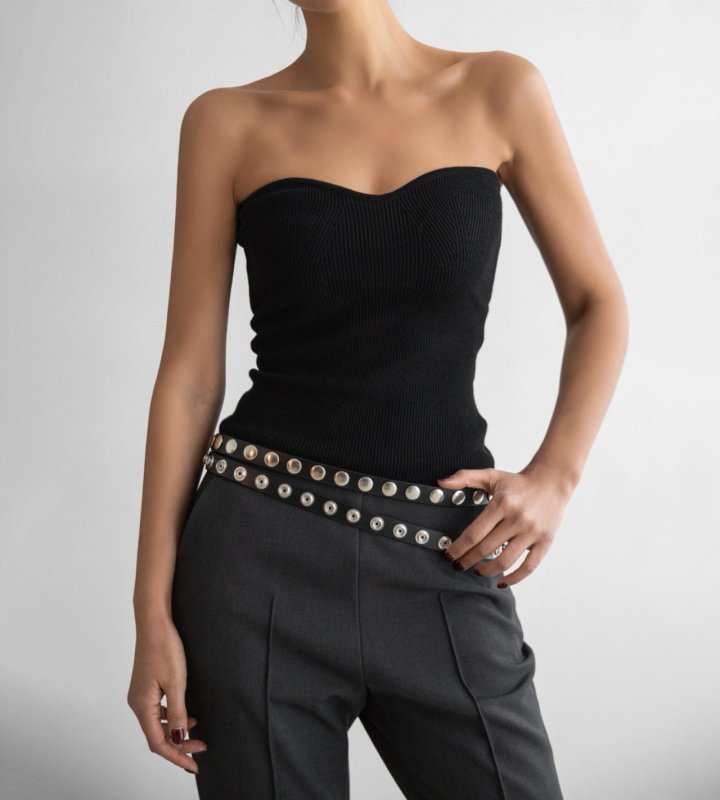 Paper Moon - Korean Women Fashion - #vintagekidsstyle - Volume Bust Tube Knit Top