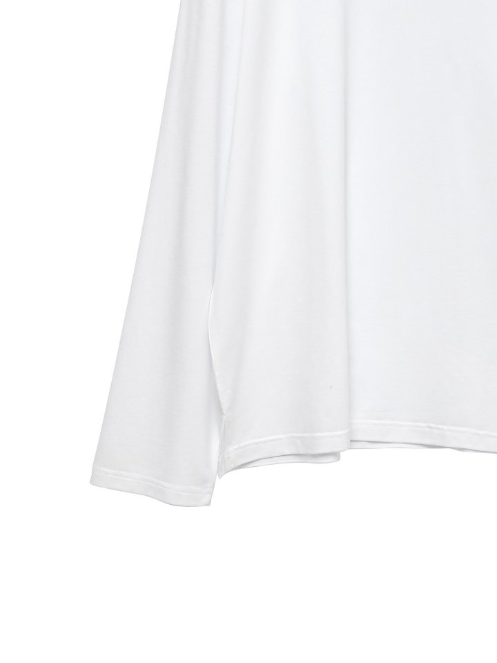 Paper Moon - Korean Women Fashion - #vintagekidsstyle - Classic Loose Fit Tencel Half Neck Top - 9