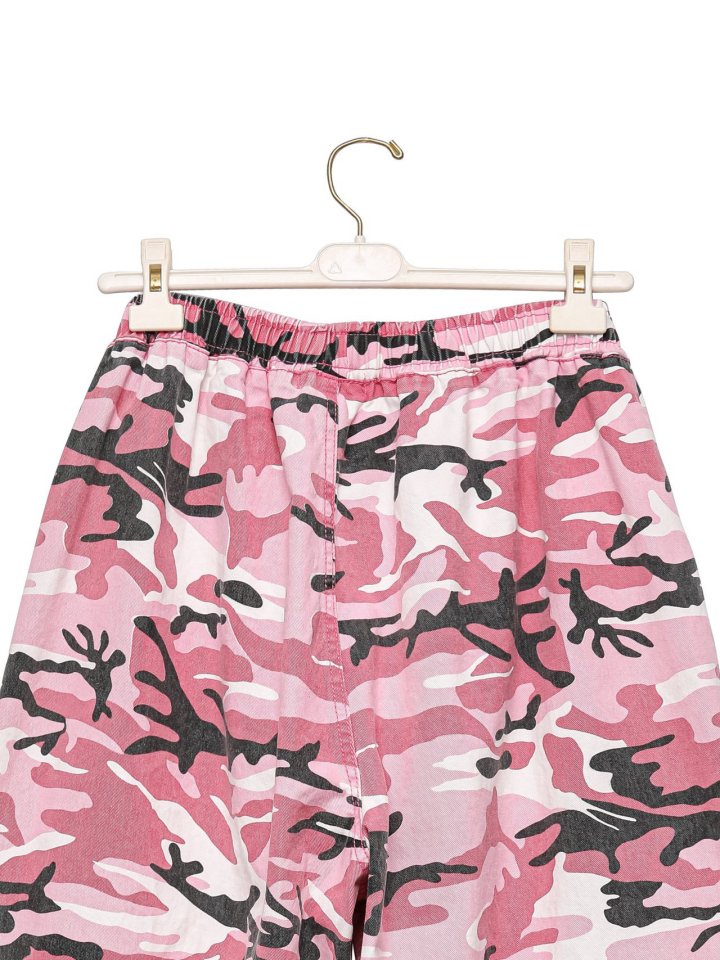 Paper Moon - Korean Women Fashion - #womensfashion - Camouflage Cotton Banded Maxi Wide Trousers - 12