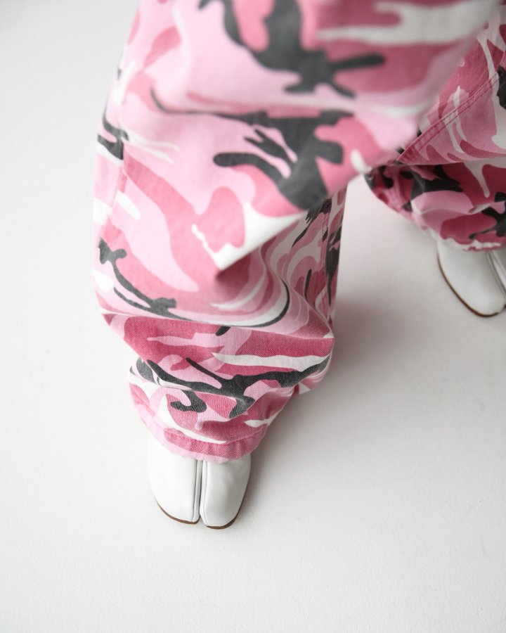 Paper Moon - Korean Women Fashion - #momslook - Camouflage Cotton Banded Maxi Wide Trousers - 4