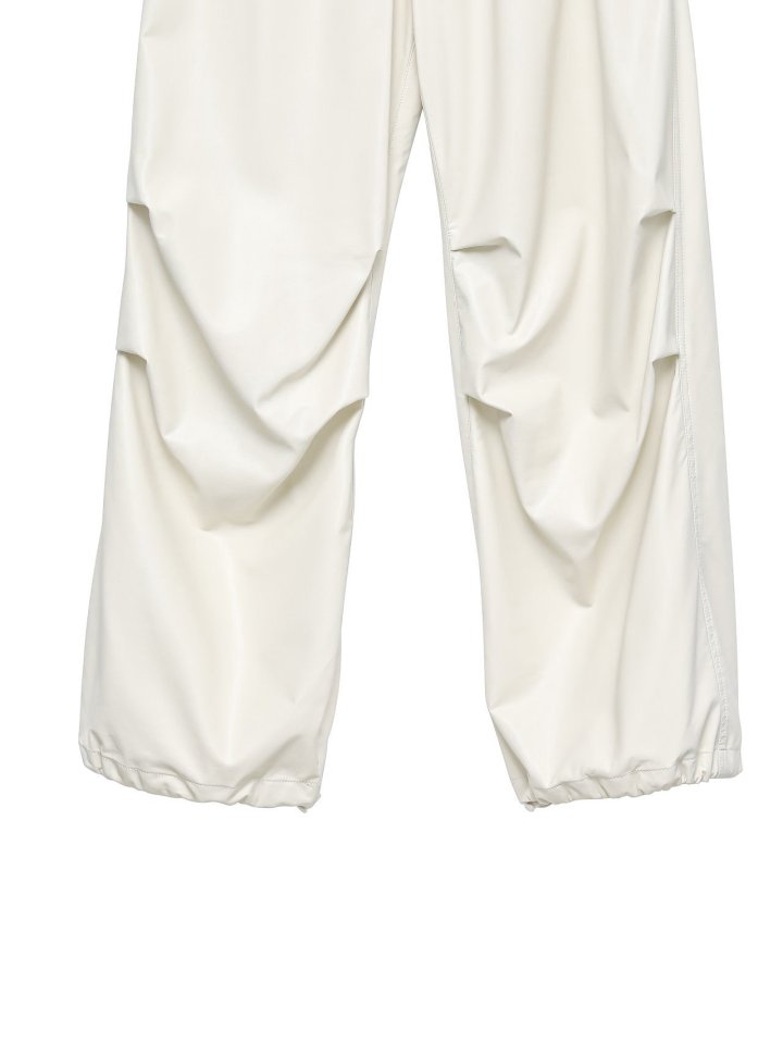 Paper Moon - Korean Women Fashion - #womensfashion - Glossy Wide Parachute Pants - 9