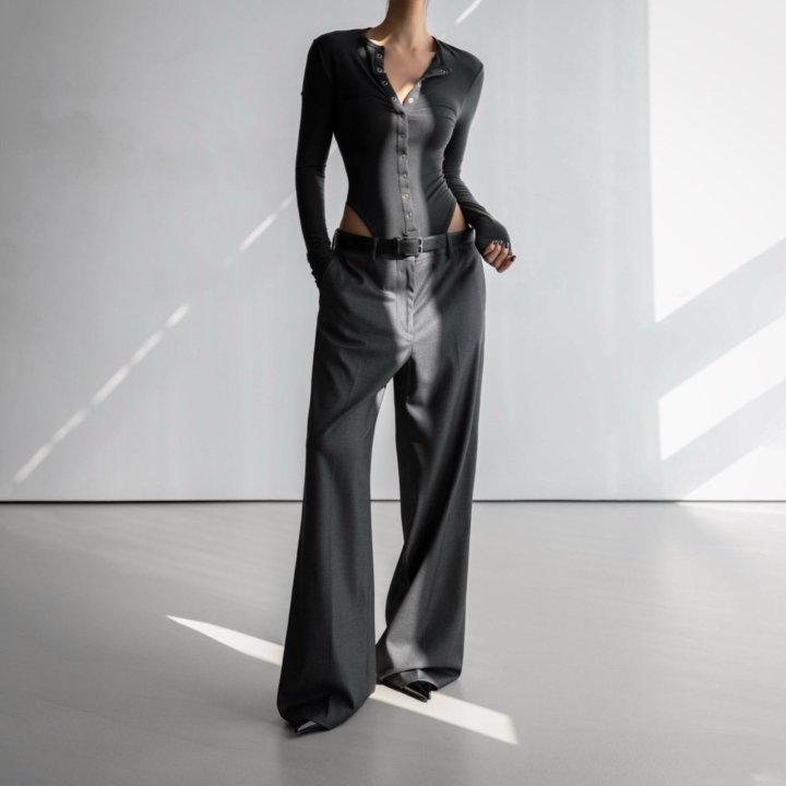 Paper Moon - Korean Women Fashion - #womensfashion - Ring Snap Button Detail Bodysuit - 2