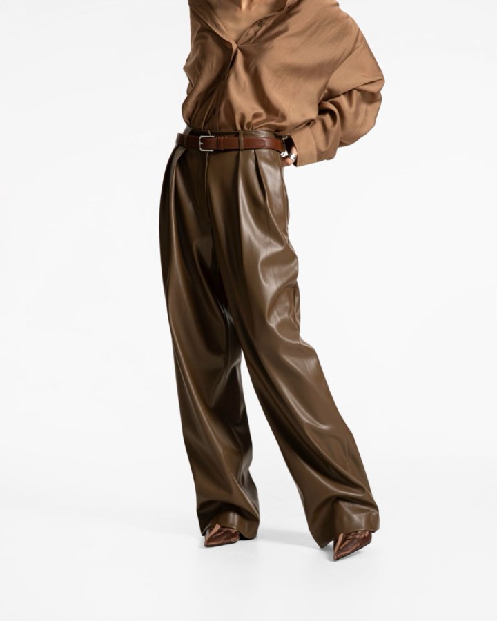 Paper Moon - Korean Women Fashion - #womensfashion - Low Waisted Double Pleats Wide Trousers